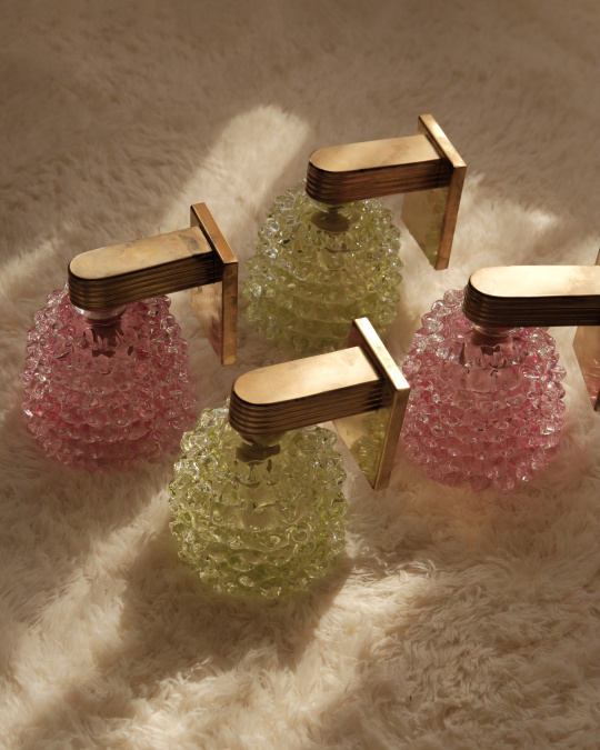 Две пары винтажных бра в стиле Barovier & Toso, Италия 80-90е гг.