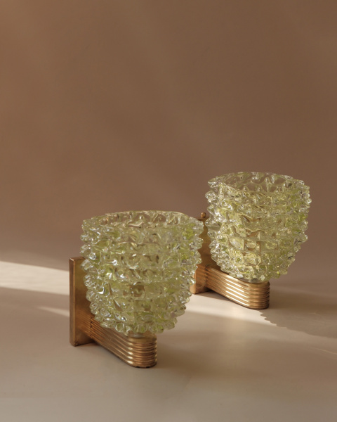 Две пары винтажных бра в стиле Barovier & Toso, Италия 80-90е гг.